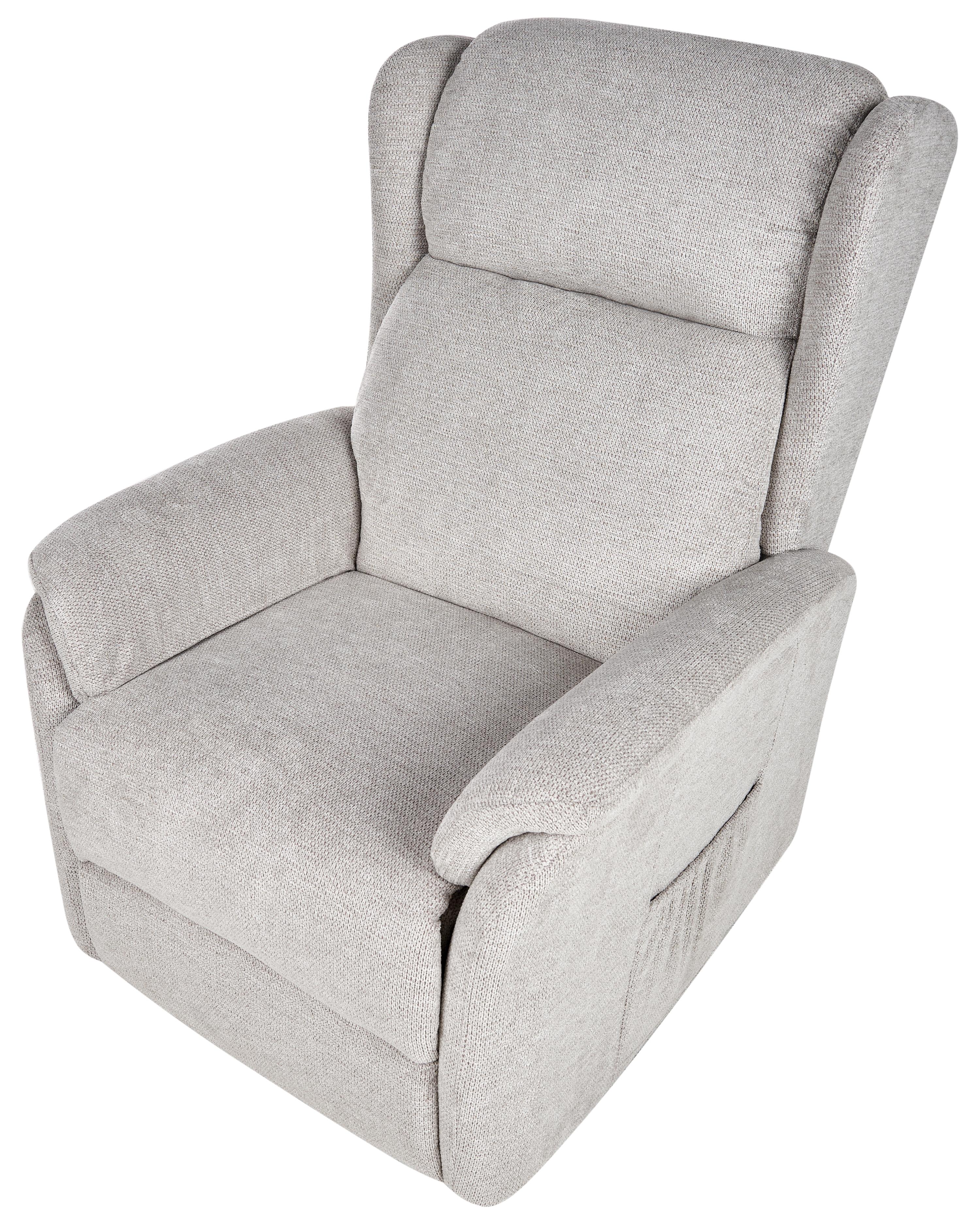 Elektrische relaxfauteuil ELEGY inclusief voetensteun Stof Lichtgrijs