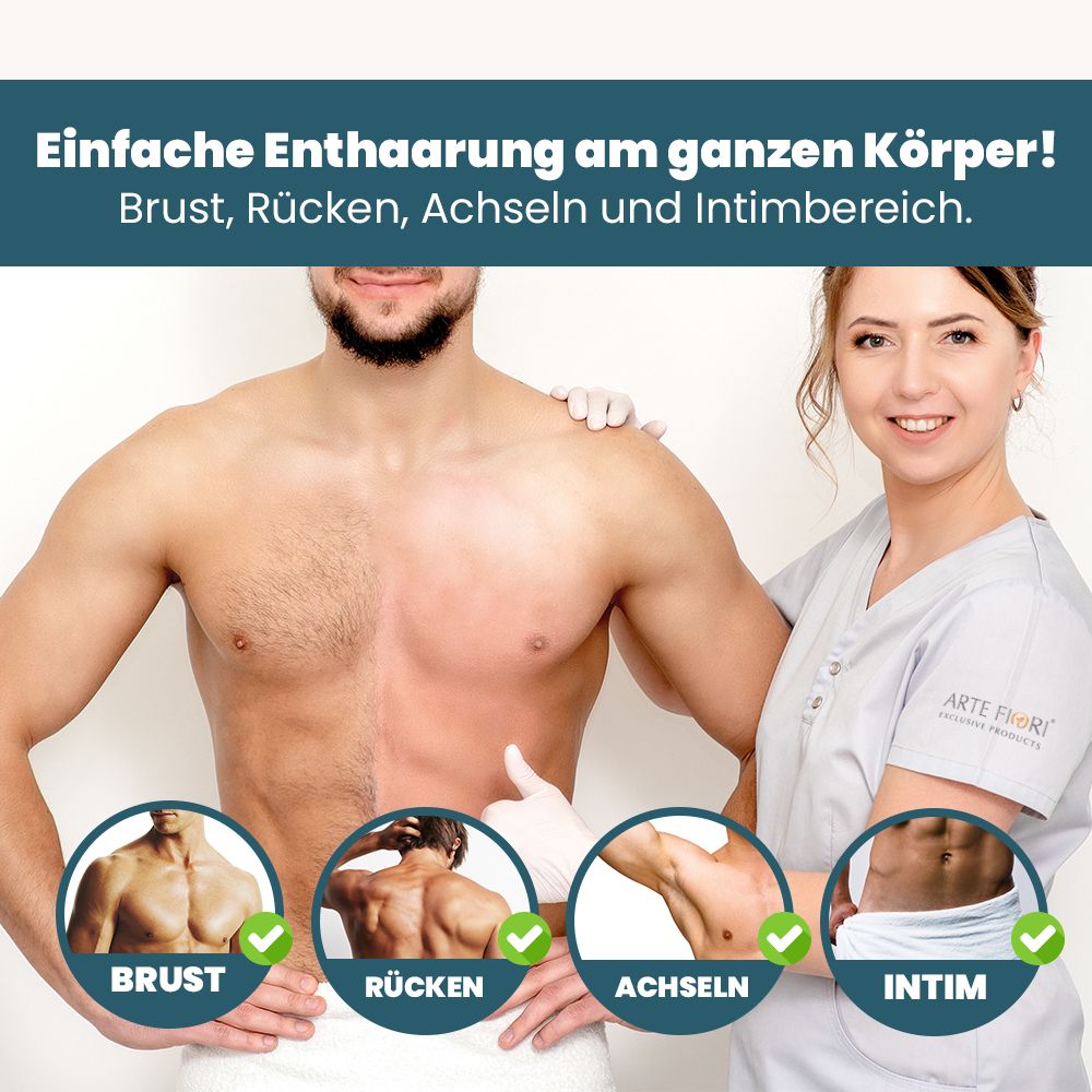 ARTE FIORI - Capillum AMOVE AthleticX 300g Weizen Enthaarungscreme Pulver für Körper & Intimbereich