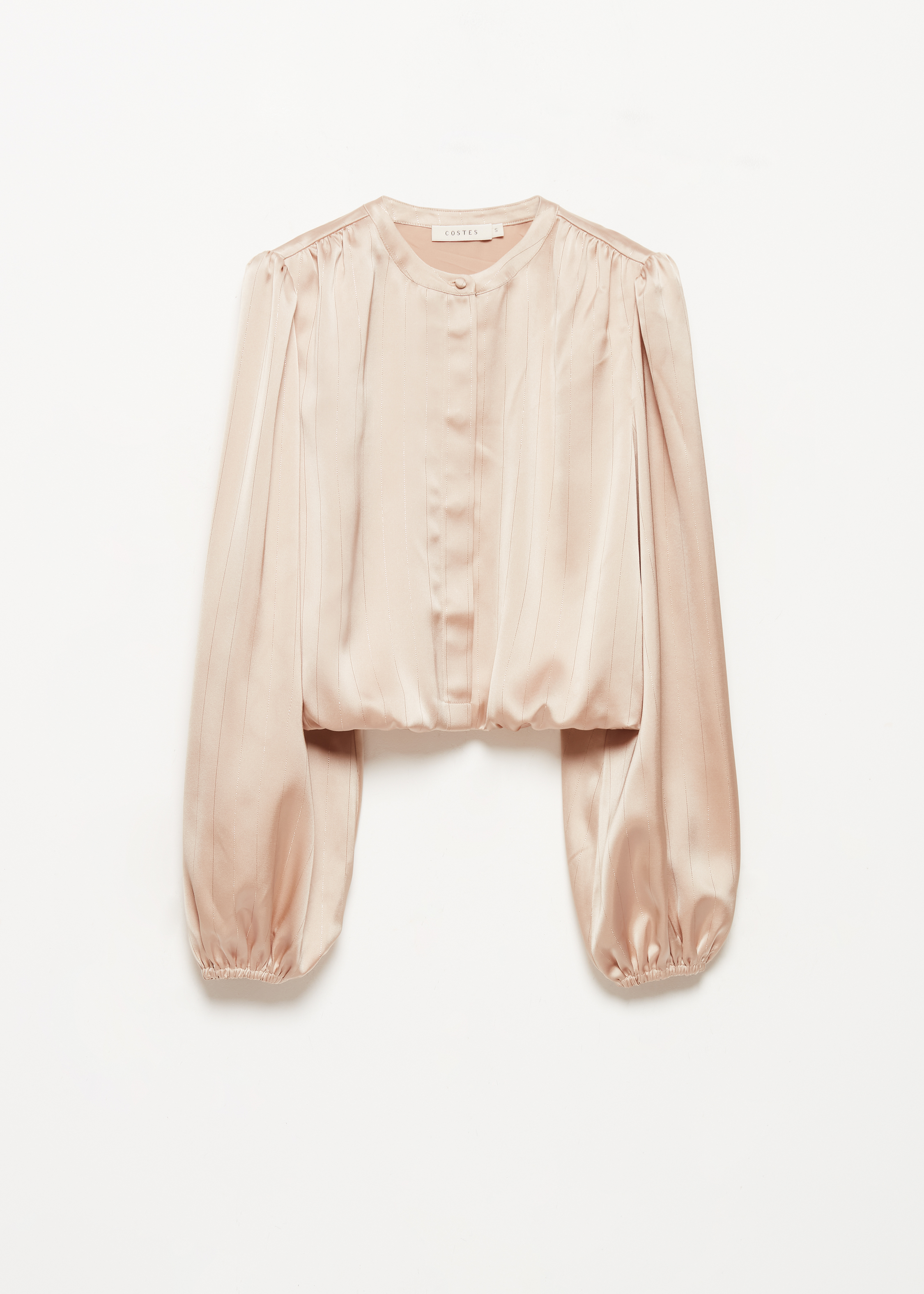 Satijnen blouse cropped