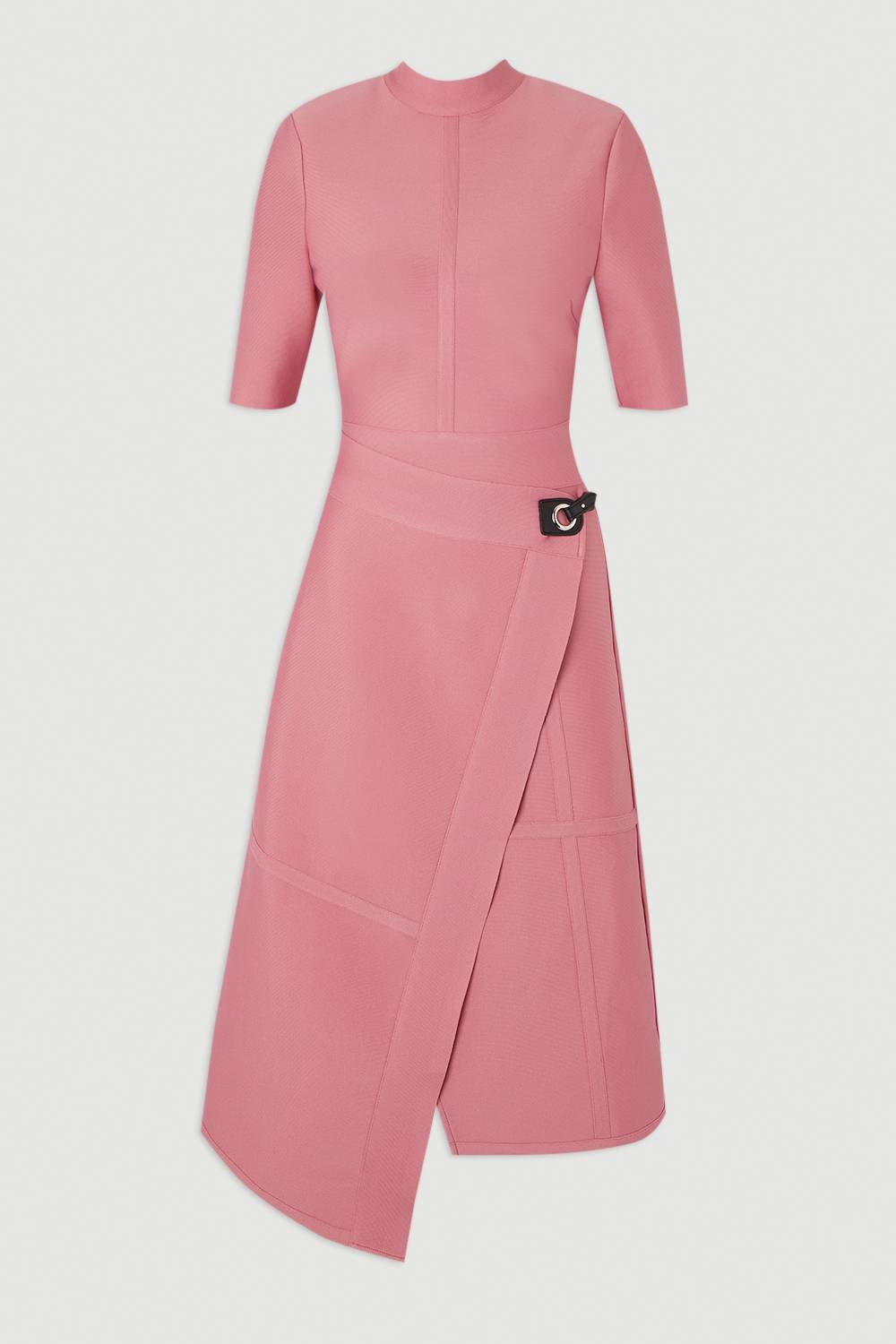 KarenMillen Robe Mi-Longue Tricot Asymétrique Bandage Silhouette Petite