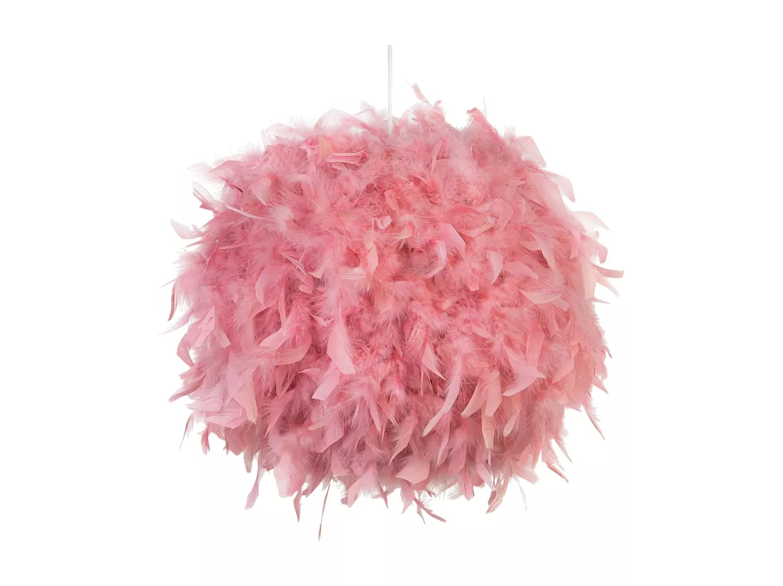 Lampe suspension DRAVA Plumes Rose