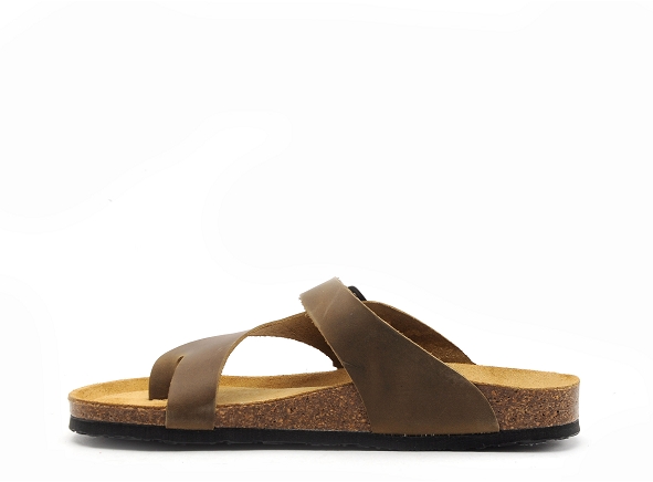 Plakton mules et sabots plats femme barbados 186228 kaki