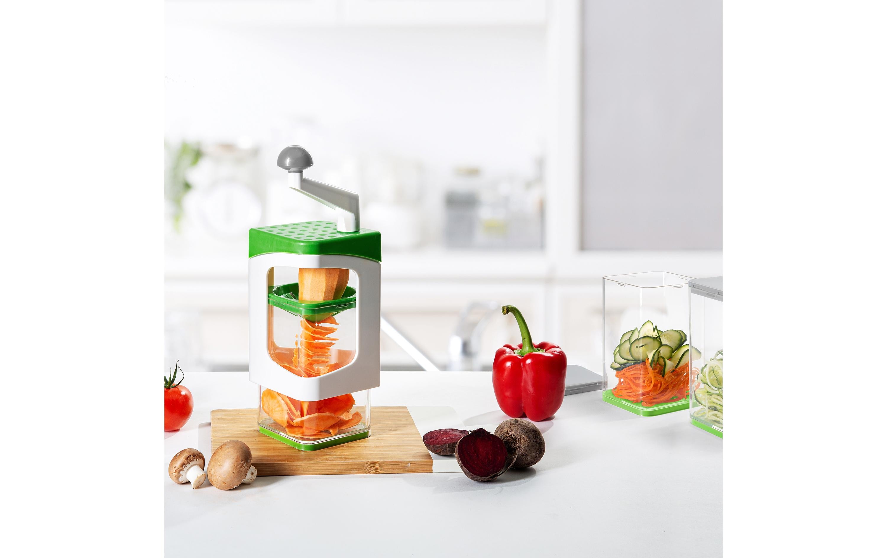 Gemüseschneider Nicer Dicer Julietti 13-teilig, Grün/WeissSpiralschneider und Gemüseschneider für kreative Küche