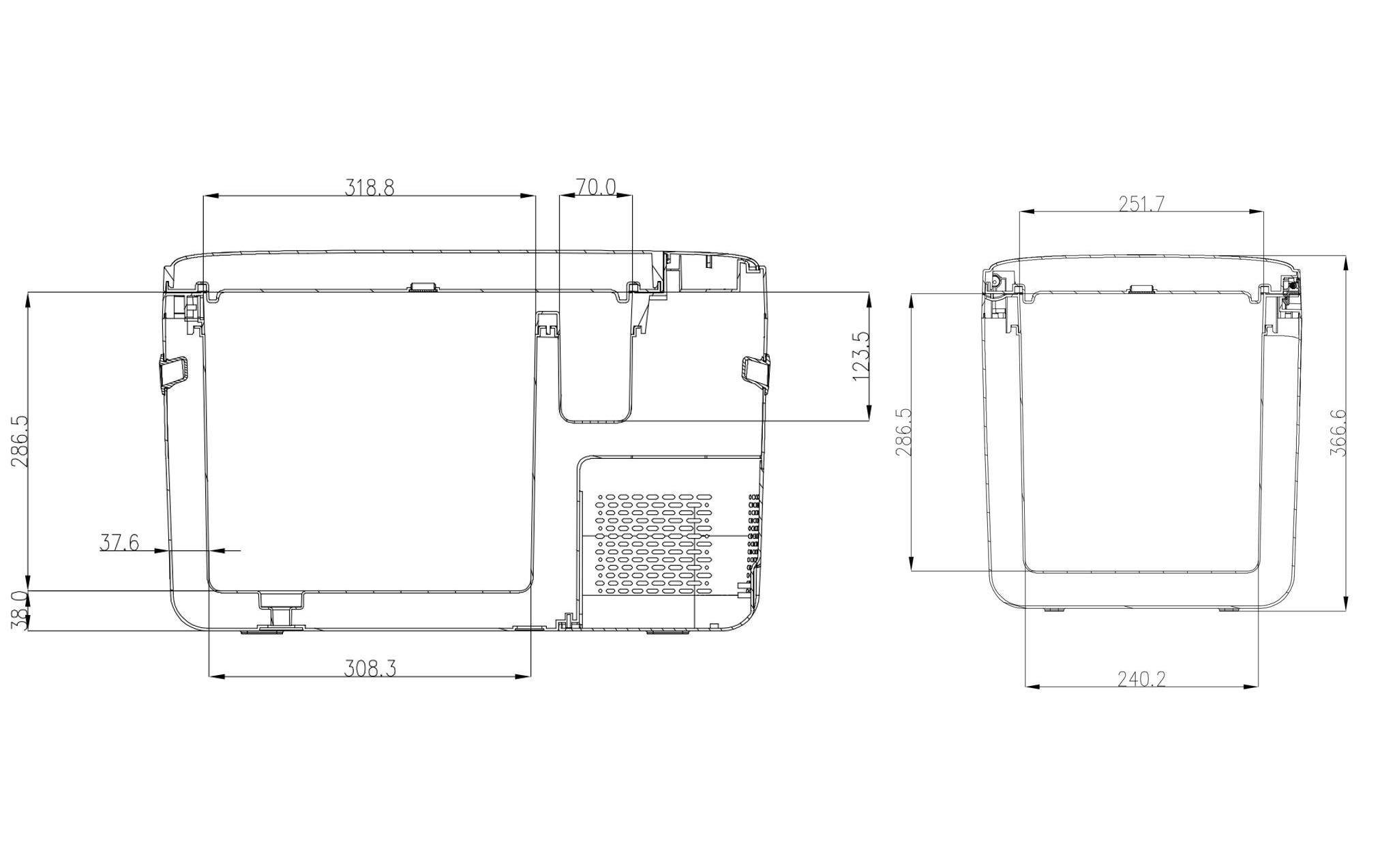 Kompressor-Kühlbox ARC 25 L<br>Kühl- und Gefrierbox in einem