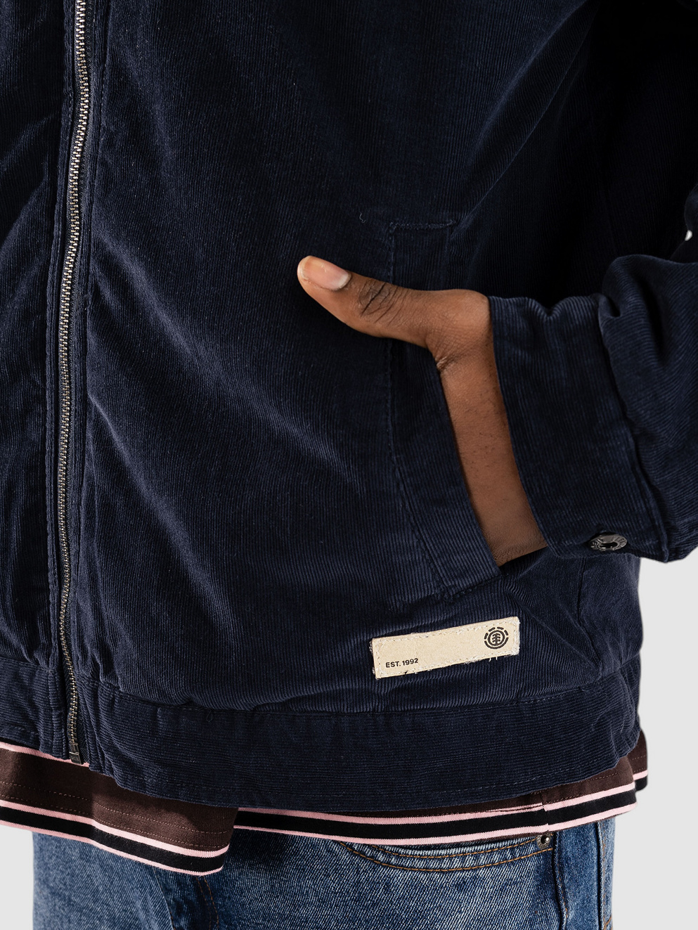 Element Parker Cord Jacket blue nights