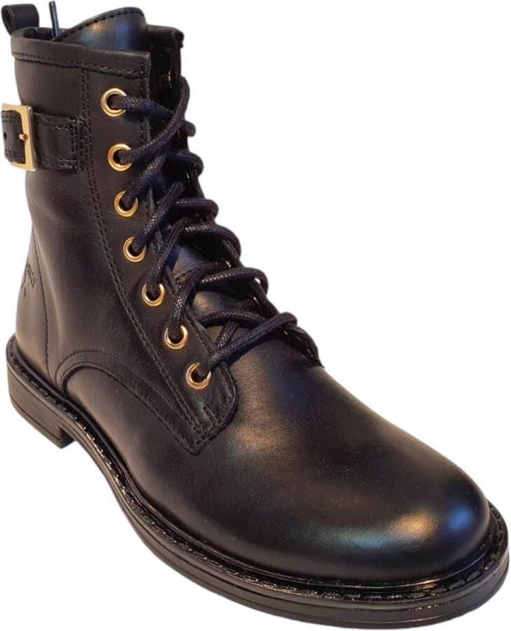 Giga Veterboots zwart Leer Kinderschoenen