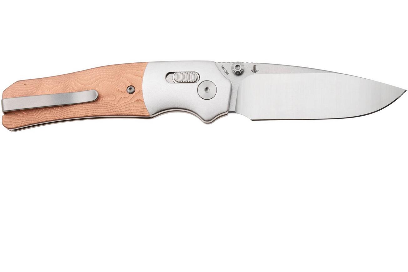 QSP Knife Vault QS157-D1 Two-Tone 14C28N, Copper Foil G10, zakmes, Jacob Lundquist design