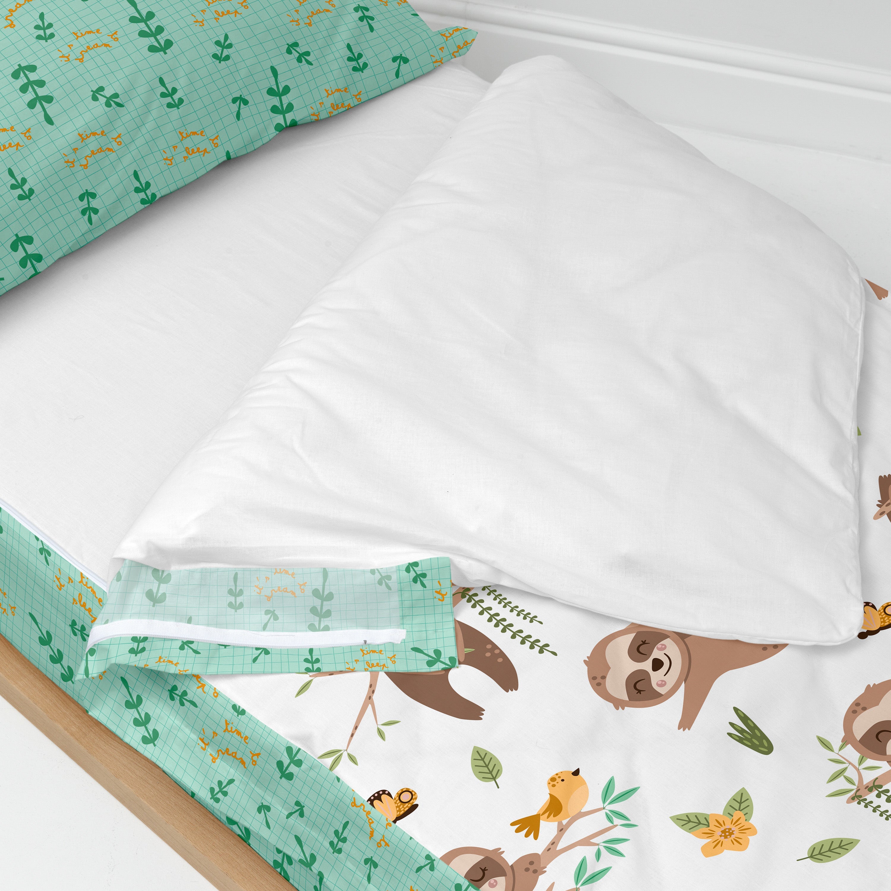 Happy sloth Noordse tas Moshi Moshi, Veelkleurig, 100% Katoen (buitenkant) 100% Polyester (vulling), de kwaliteit van 150 TC