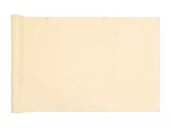 écran d'intimité de balcon crème 400x90 cm PVC