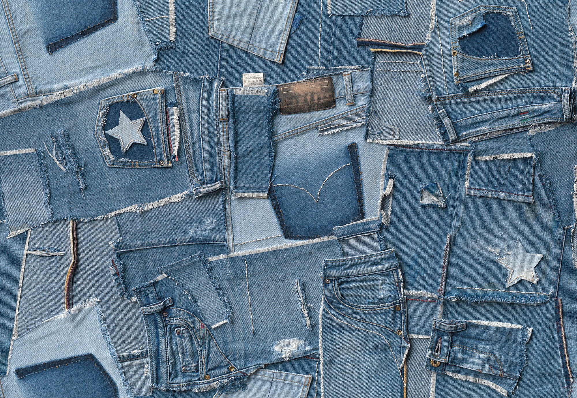 Komar Fototapete »Jeans - Grösse 368 x 254 cm« bedruckt glatt Wohnzimmer, Schlafzimmer