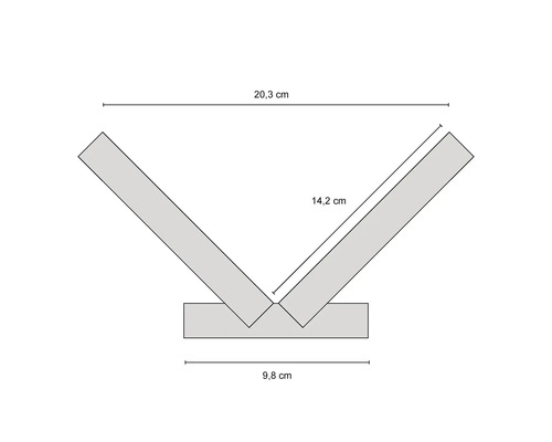 DECOSA verstekbak MDF hout 20,3 x 11 x 51 cm