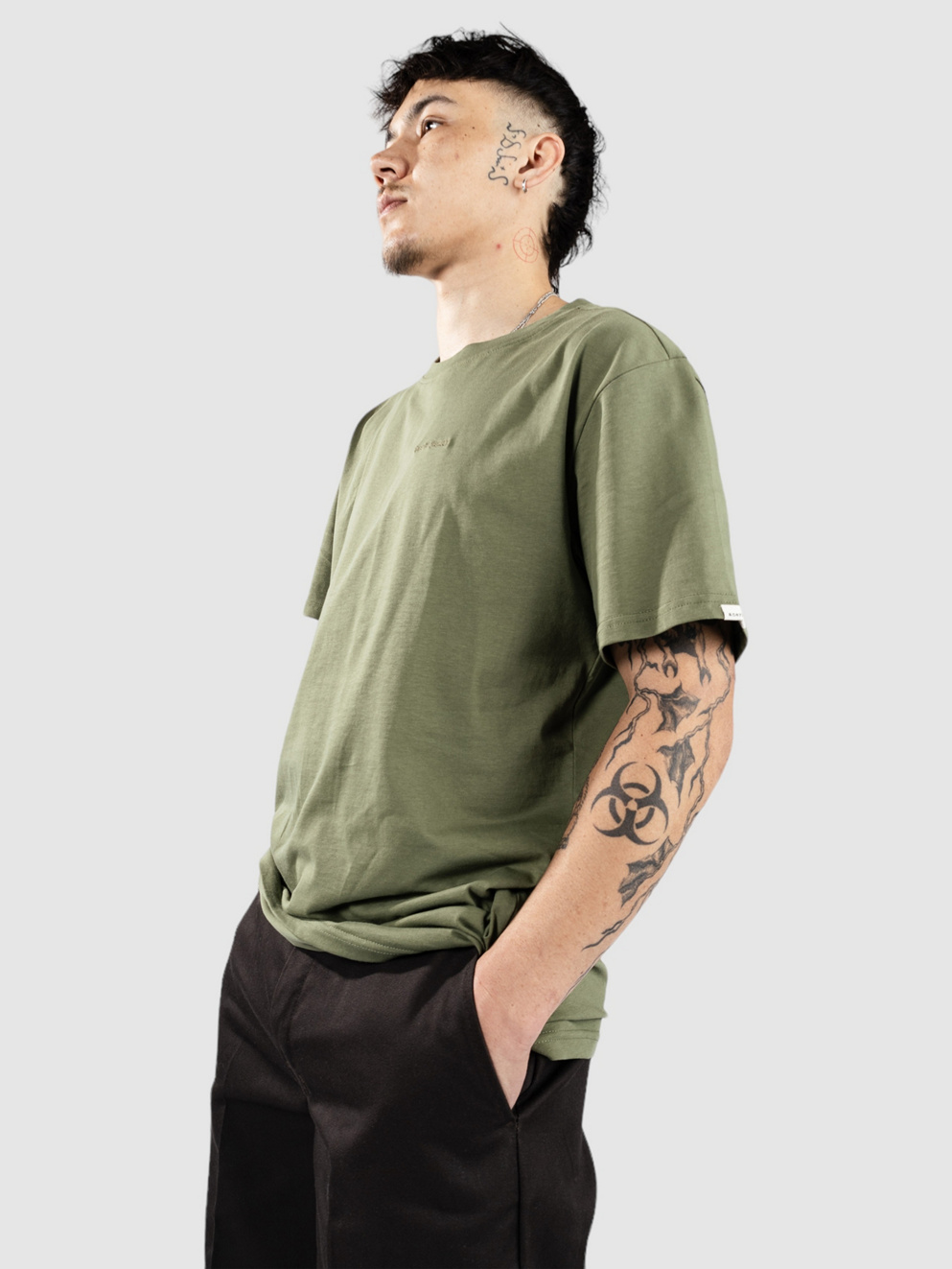 Anerkjendt Akkikki S-S Print - Gots T-Shirt olivine