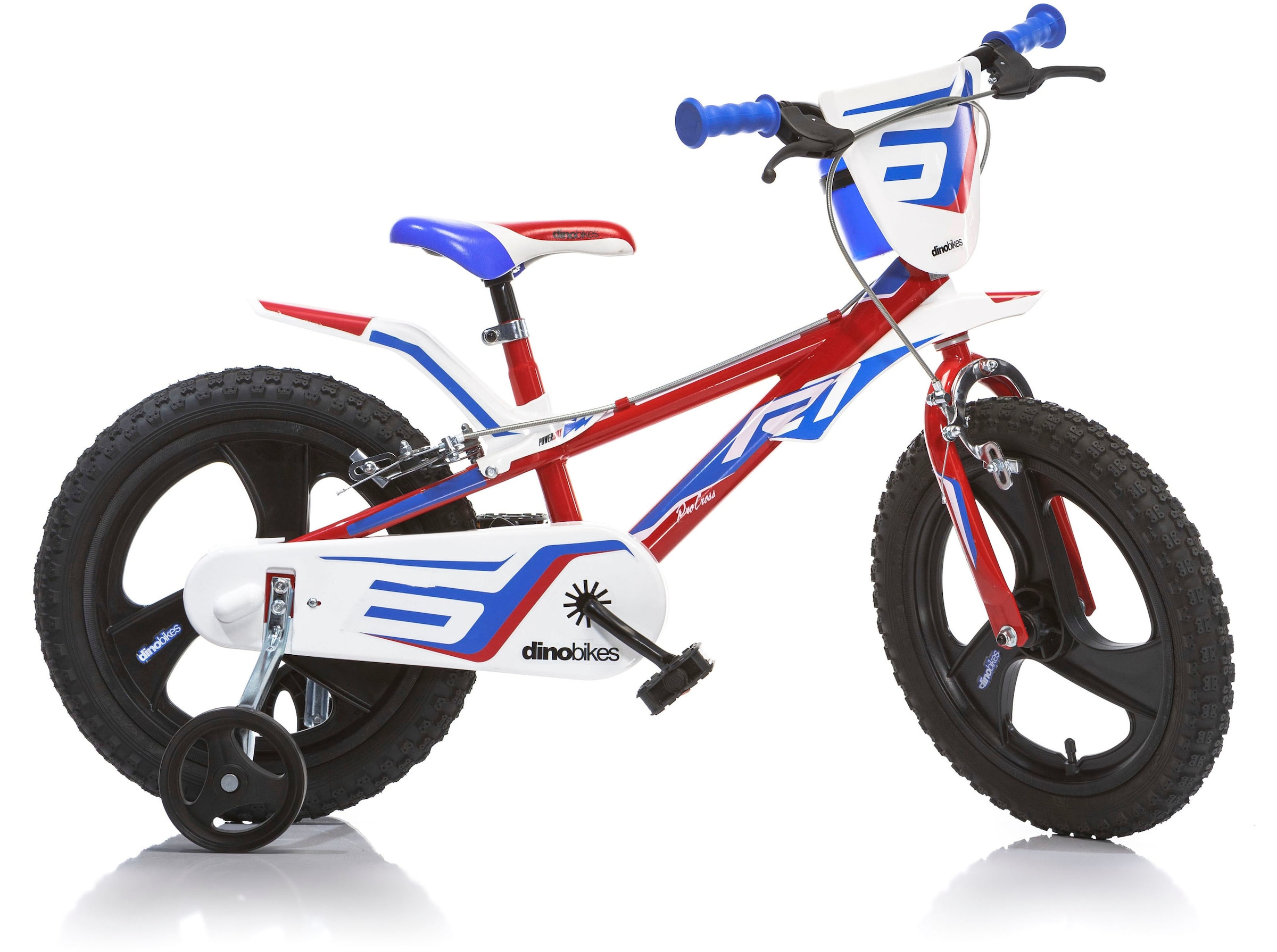 Dino Kinderfahrrad »Mountainbike« 1 Gang mit Stützrädern, Frontschild und coolen Schutzblechen