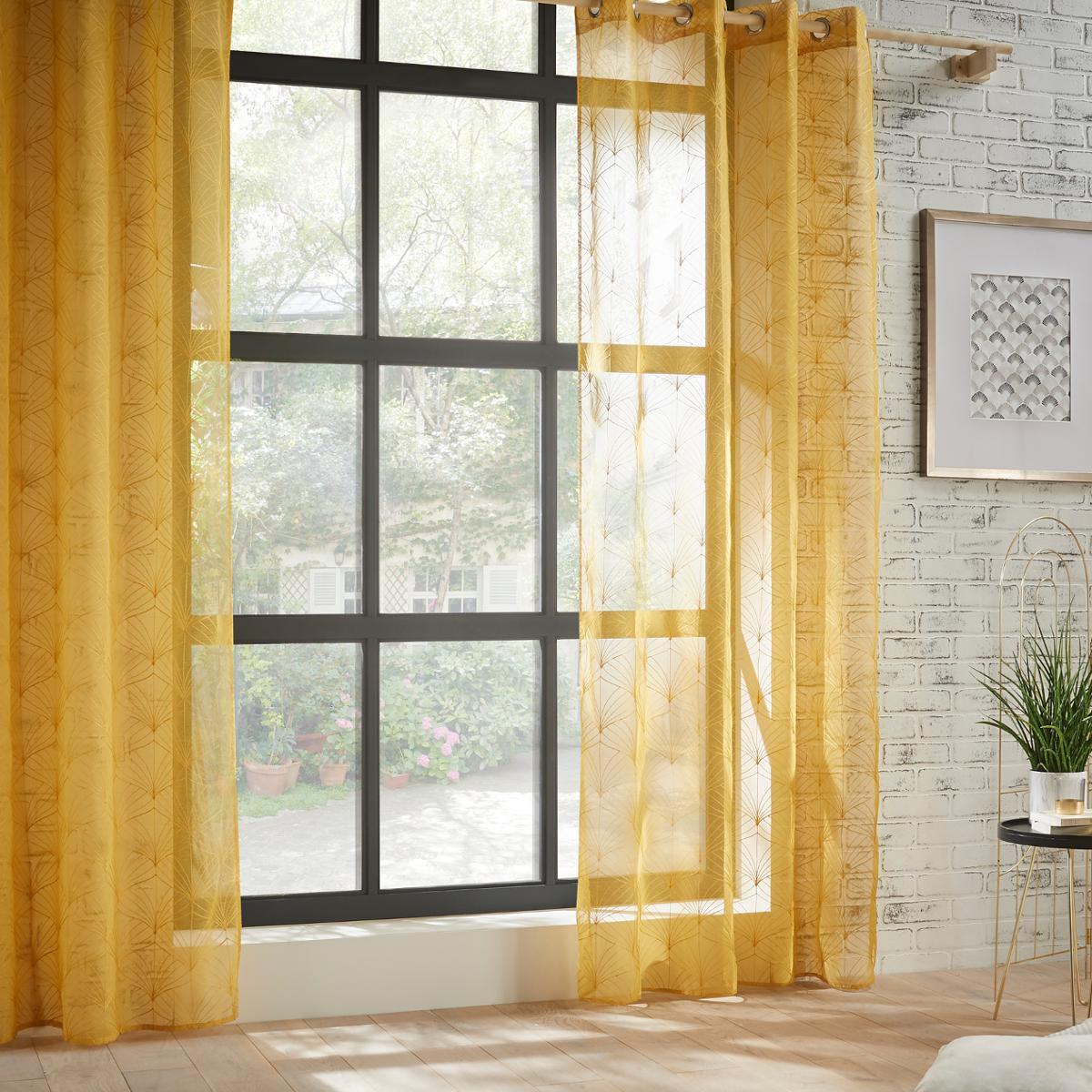 VOILAGE BRODE MIA OCRE 140X240CM