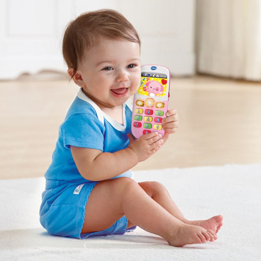 Baby Smartphone Bilingue - Rose - Doré