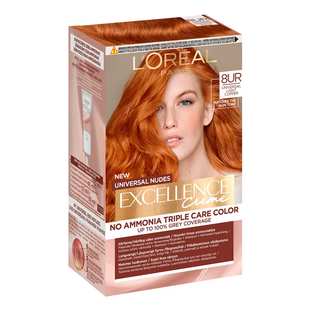 L'Oréal Paris Excellence Universal Nudes Universal Light Copper 8UC - 1 stk.