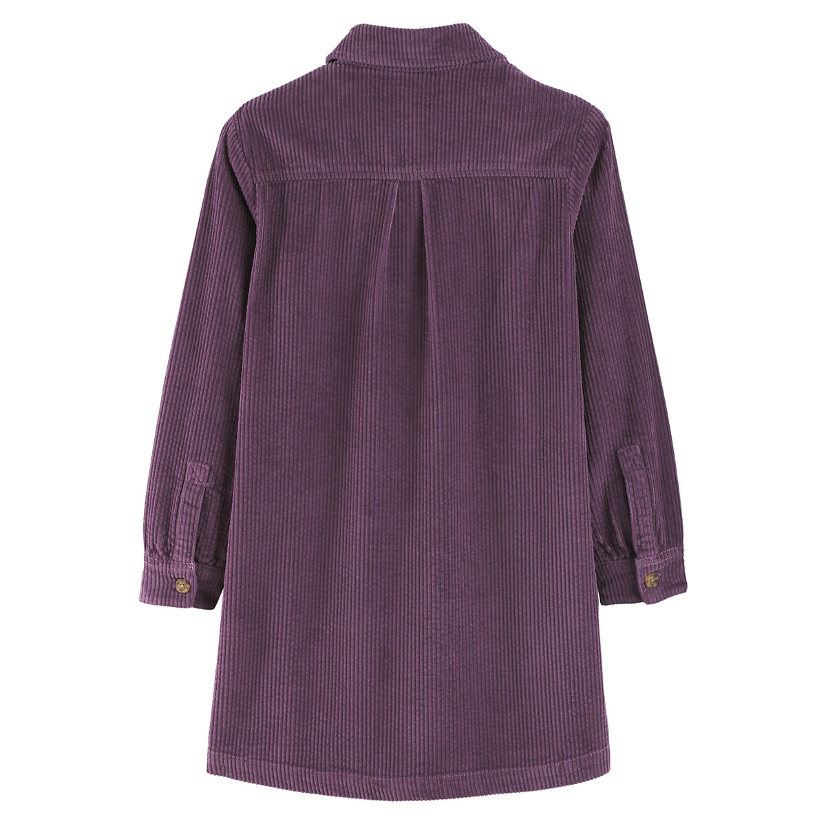 COLEÇÃO LA REDOUTE<br>Vestido reto de veludo com mangas compridas