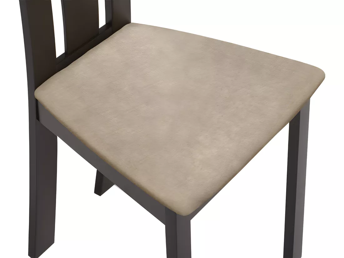 Lot de 4 chaises DOMINGO - Hêtre massif wengé