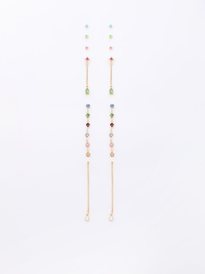 Conjunto de 6 brincos sortidos - Vários