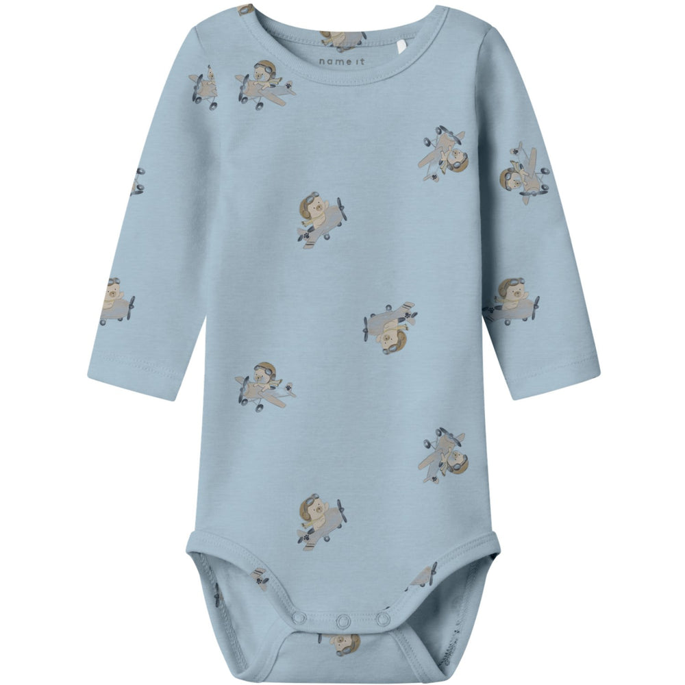 Køb Name It Dusty Blue Nbmkinok Ls Body