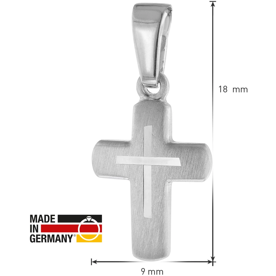 trendor Kinder-Halskette mit Kreuz 925 Silber silver