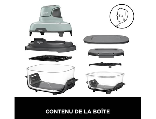 NINJA - Friteuse à air chaud sans huile Crispi Airfryer en verre FN101EUSG
