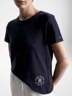 Camiseta de gola redonda com logo