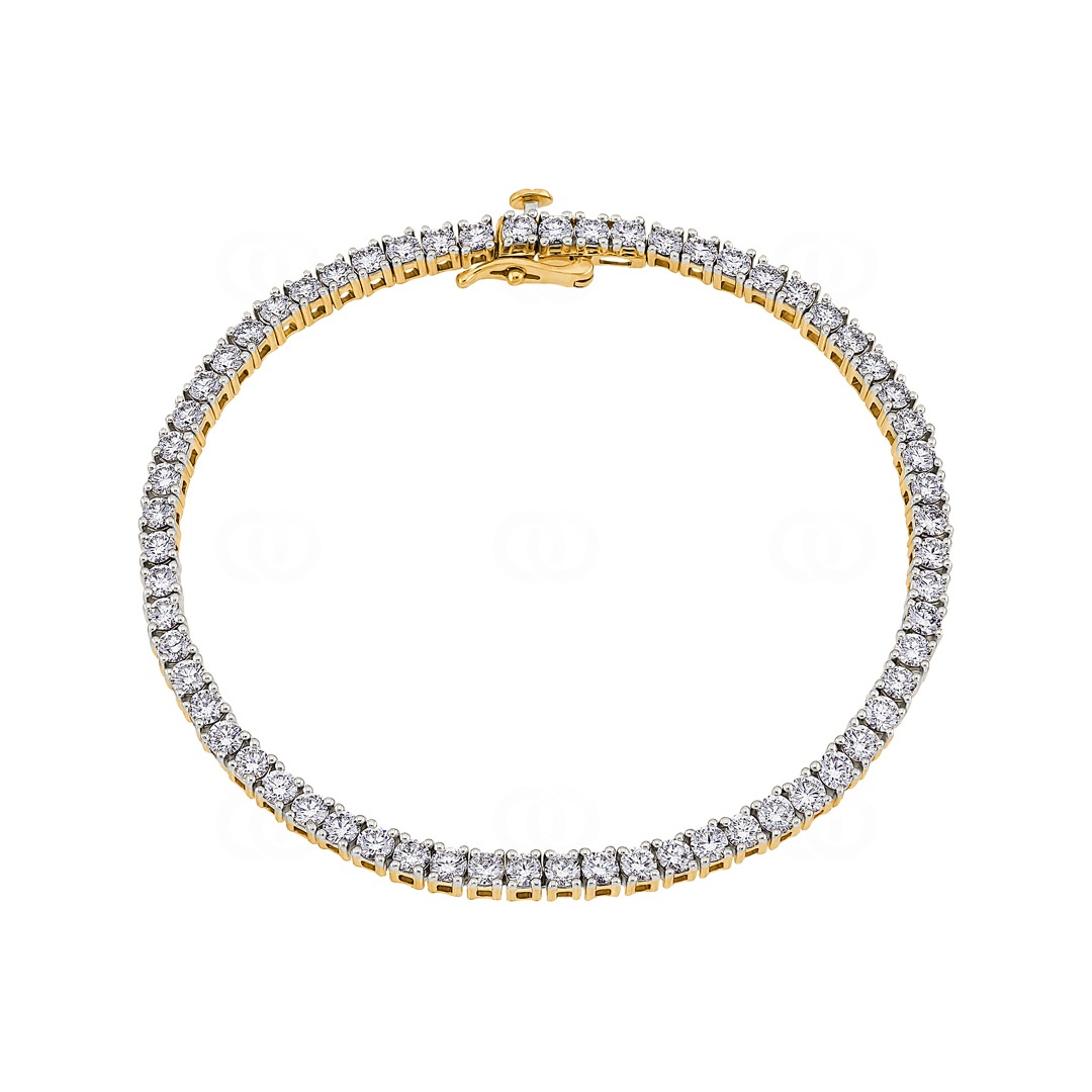 4.79 Karat Diamanten Tennisarmband 750/18 K Gelbgold