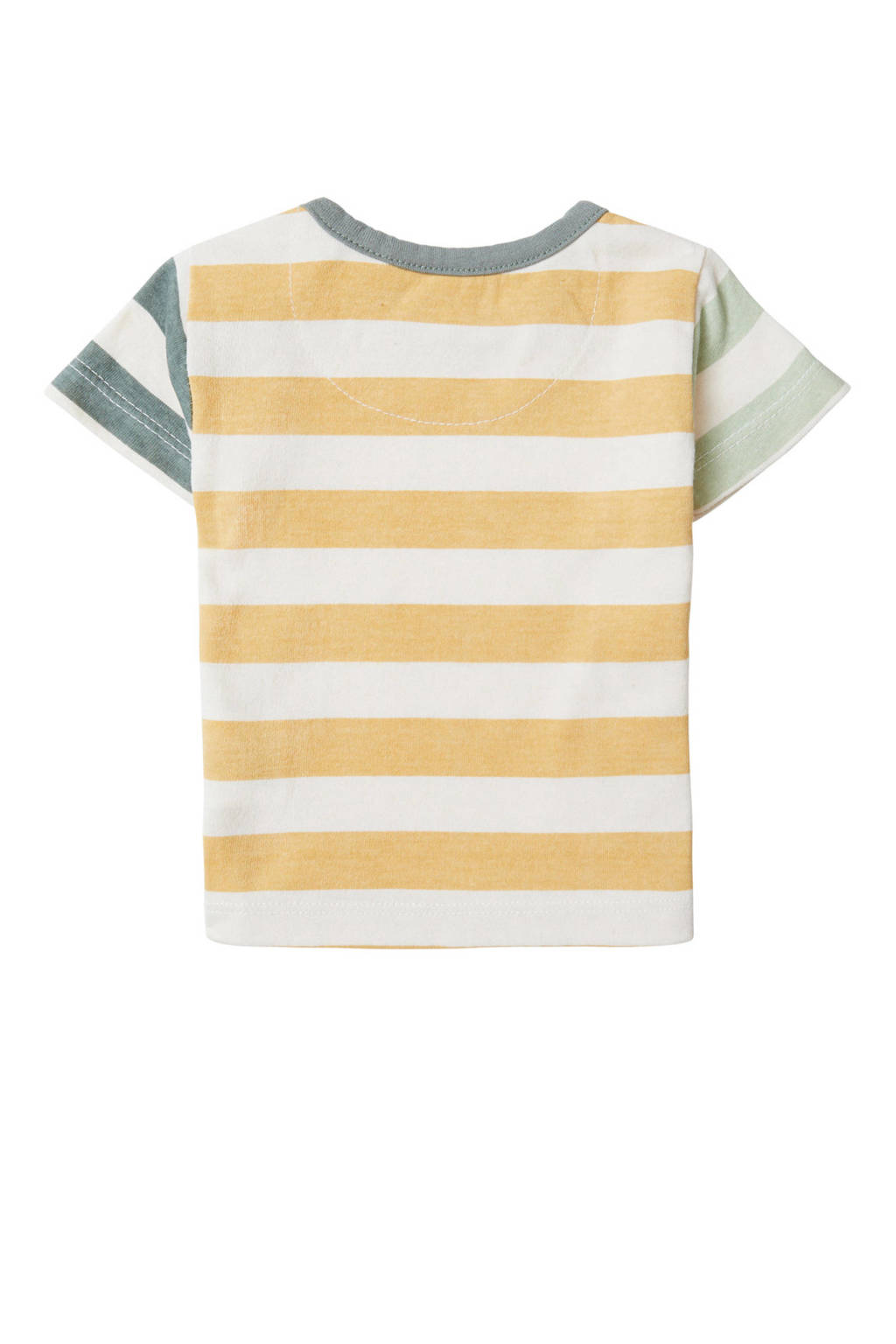 Noppies baby gestreept T-shirt Lake geel