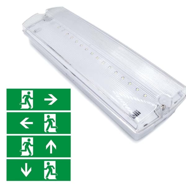Nødbelysning 6 watt utenpåliggende nødlampe