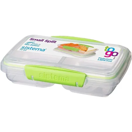 Sistema Lunchbox / Butterbrotdose, in 2 Sektionen unterteilt, 350 ml, 1 Stück, farblich sortiert
