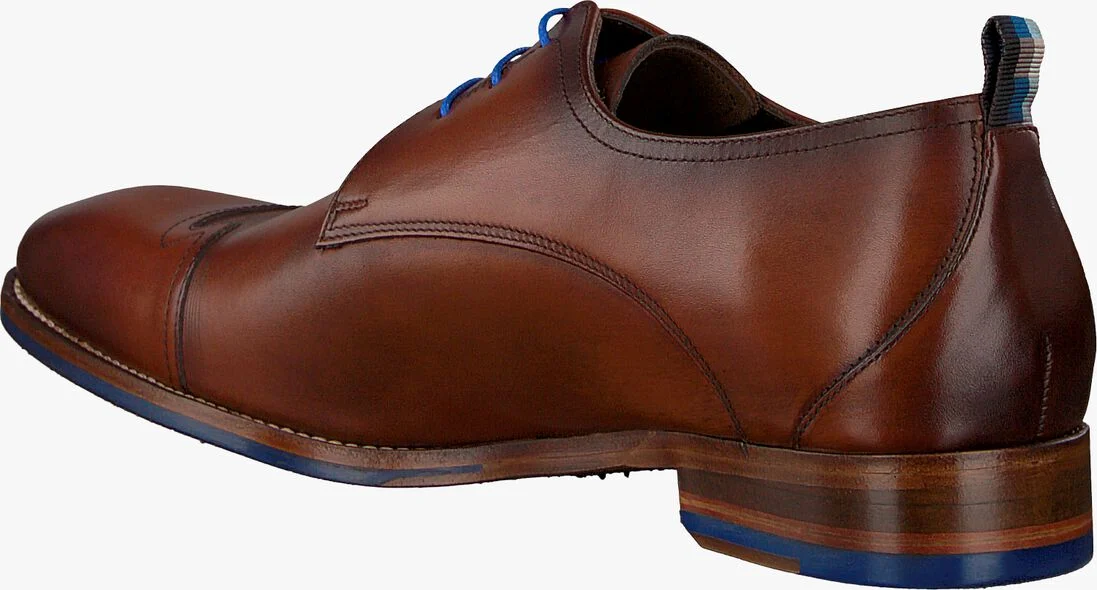 FLORIS VAN BOMMEL cognac floris van bommel nette schoenen sfm-30118