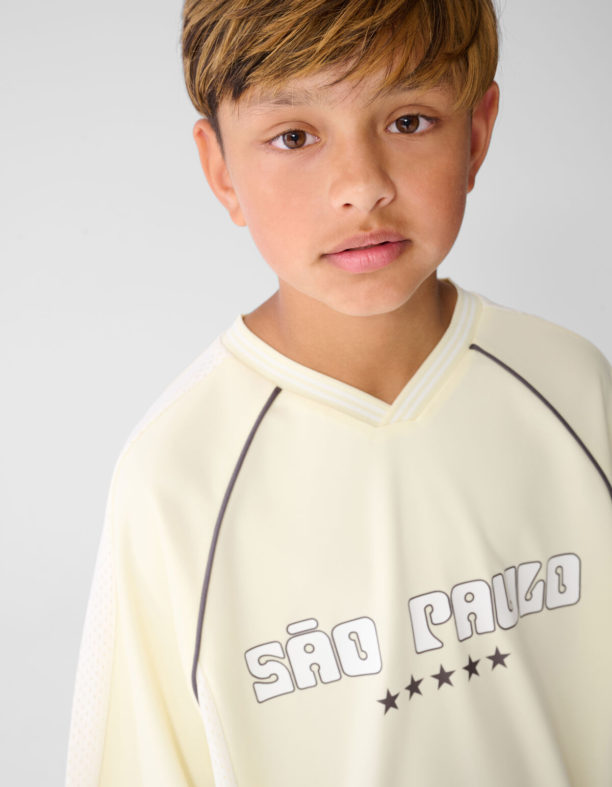 Sporty Oversized T-shirt Lichtgeel