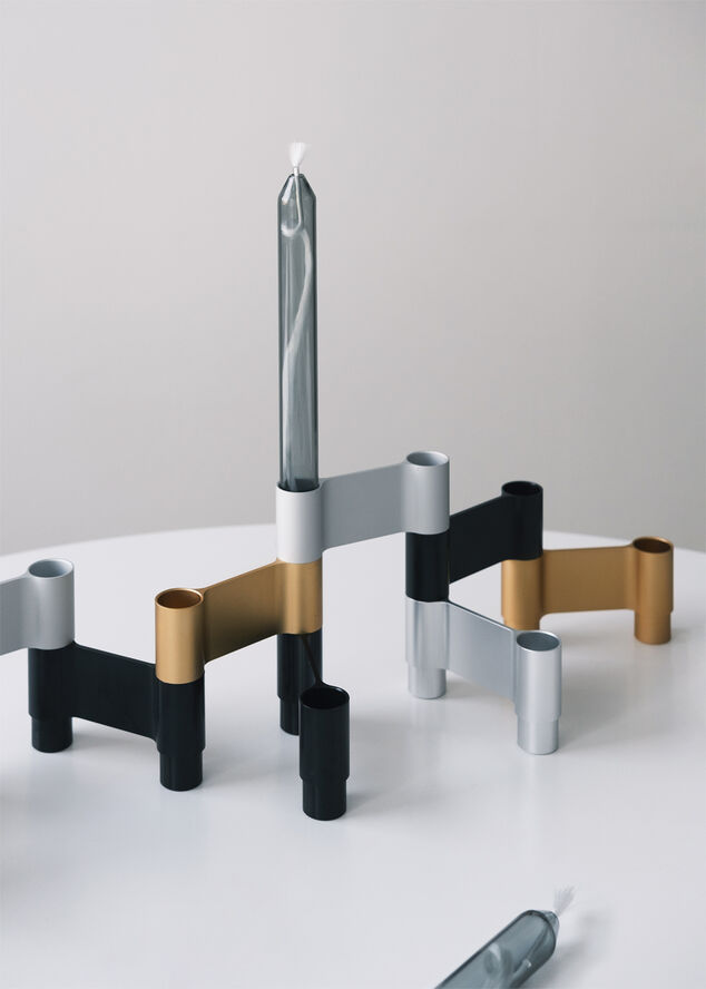 Studio About LINK, CANDLE HOLDER, BLACK ANODIZED, 11060B 111