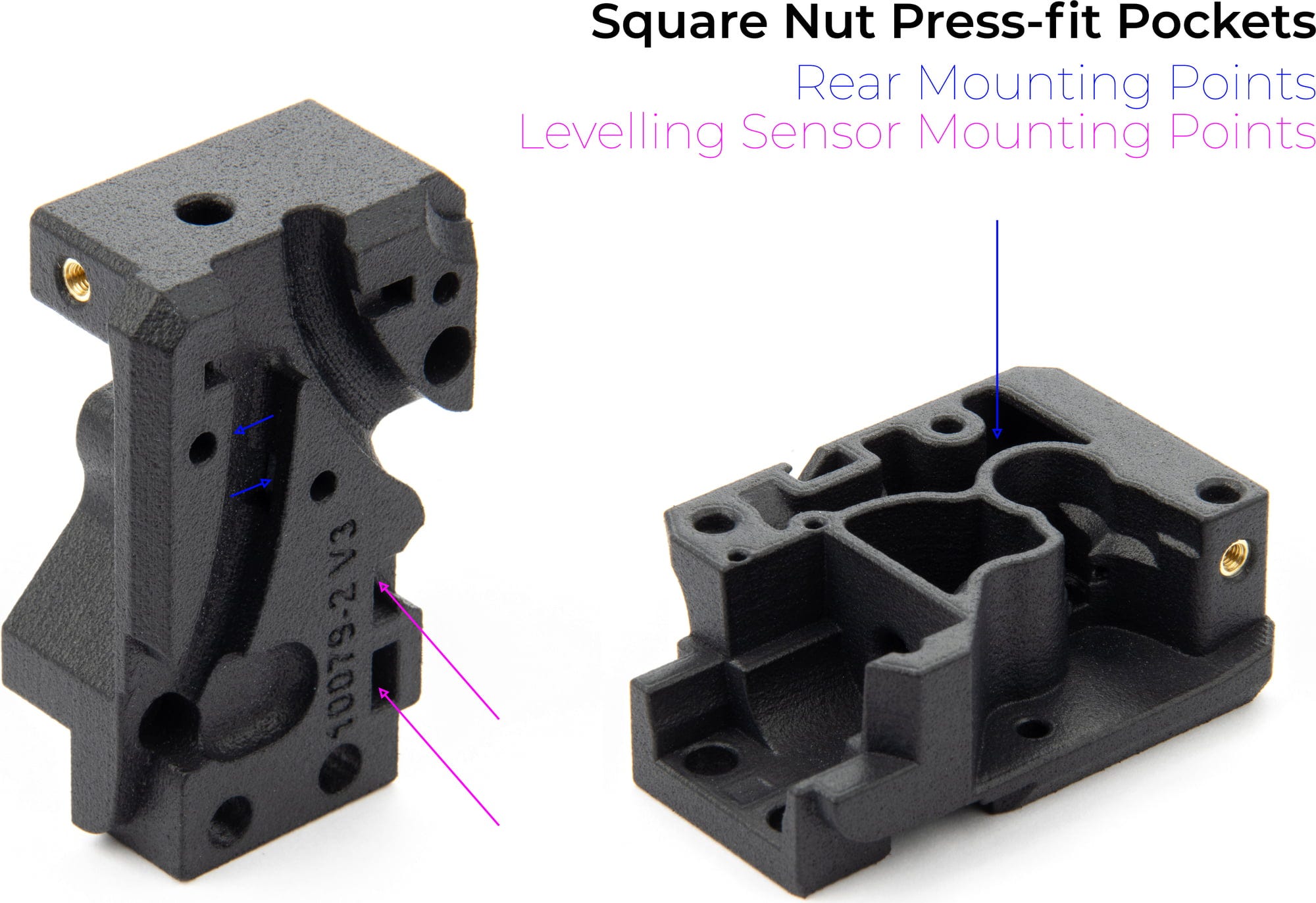Bondtech  DDX V3 Rear Housing PA12    Rückseiten-Gehäuse für Bondtech DD-Extruder der III. Generation