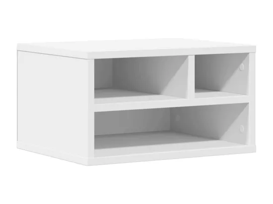 Support d'imprimante blanc 40x32x22,5 cm bois d'ingénierie