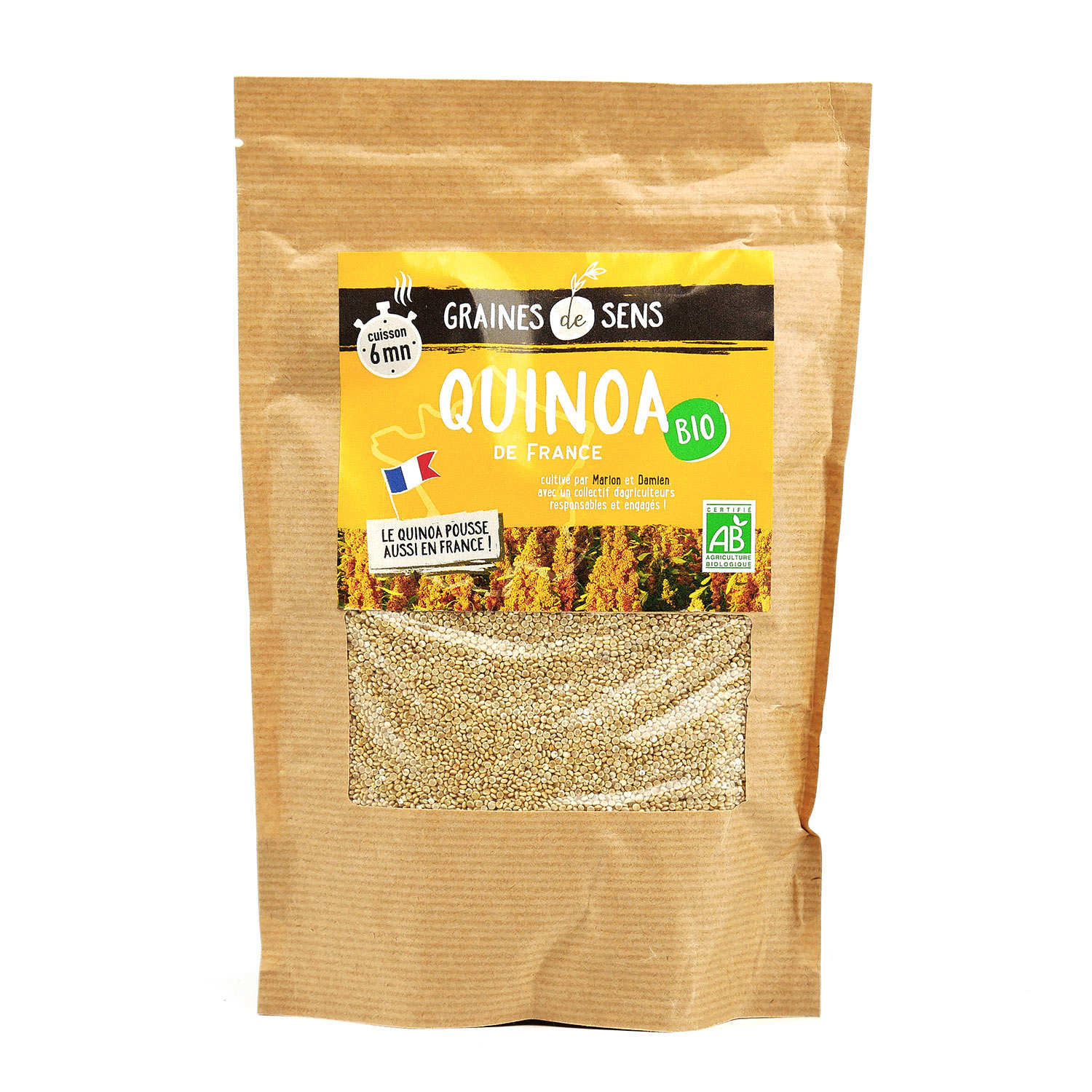 Quinoa blanc bio français cuisson 6min