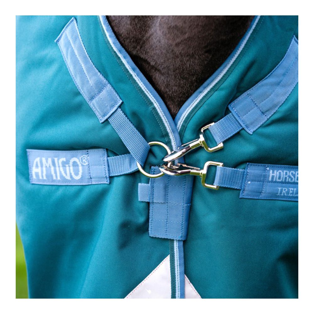 Horseware AMIGO BRAVO 12 WUG HVY 400G - Couverture de paddock storm green/turquoise/aqua