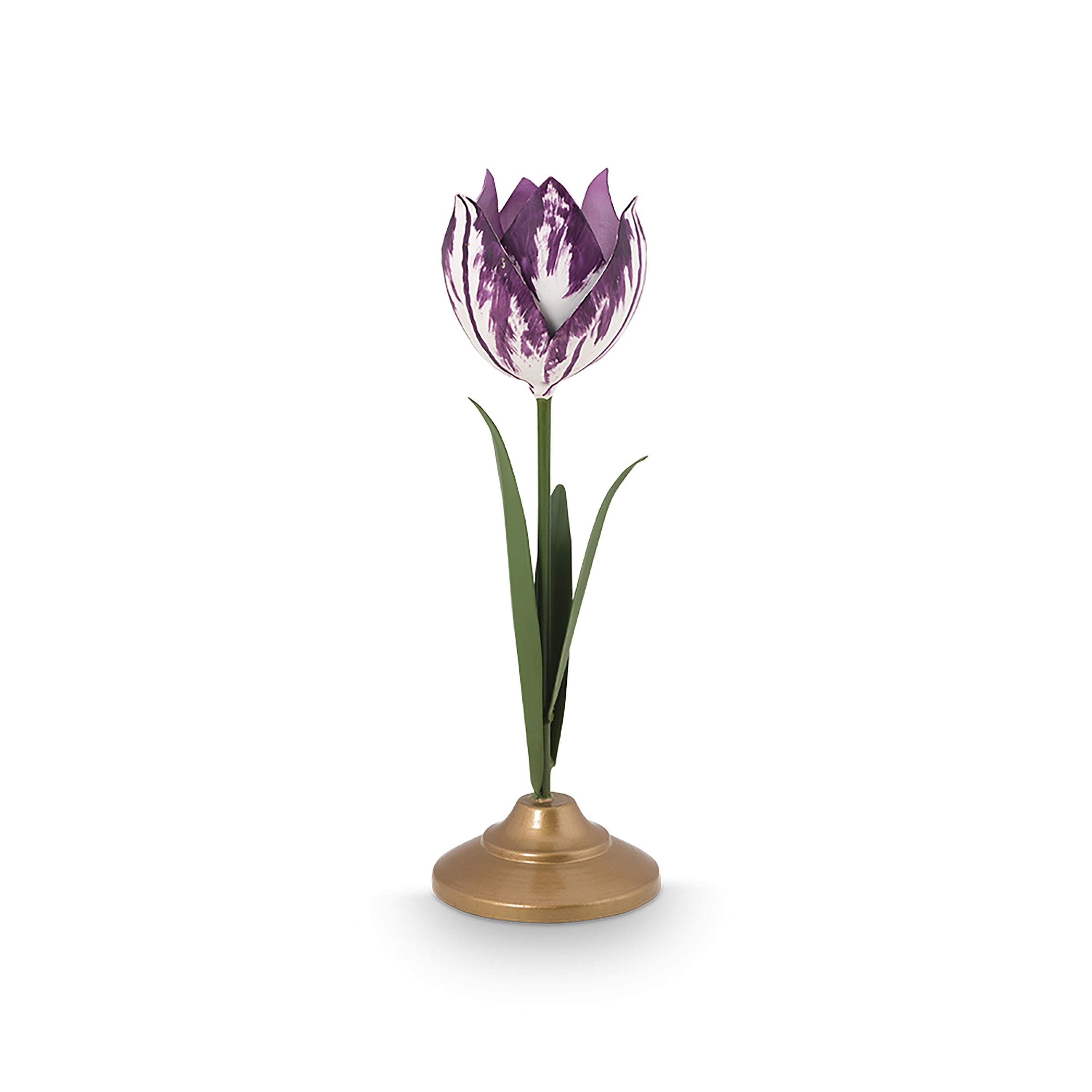 Pip Studio - Tulpen Kandelaar - Woonaccessoire - Lila - 21cm - 2 stuks