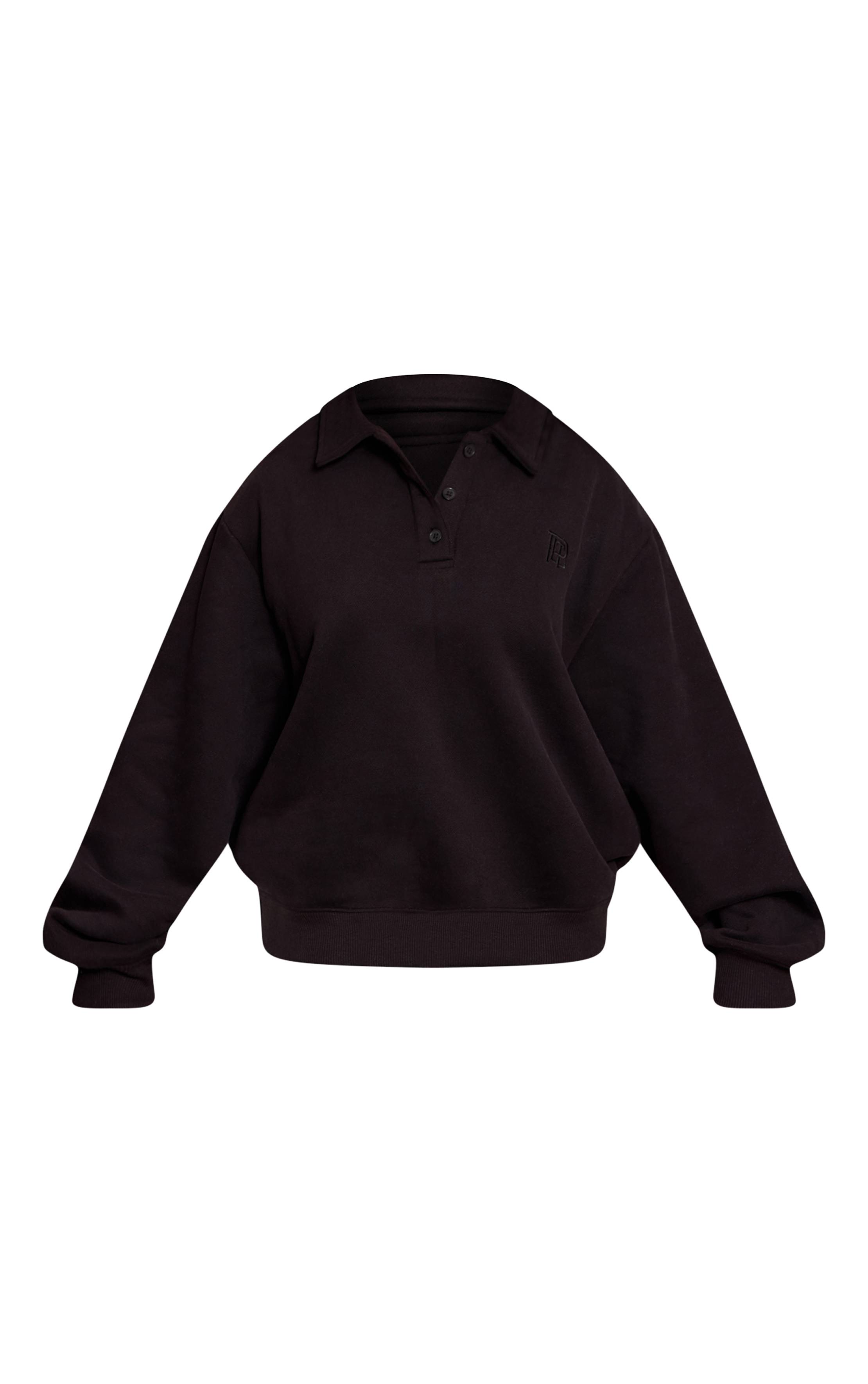 Noir Sweat Polo Petite Prettylittlething