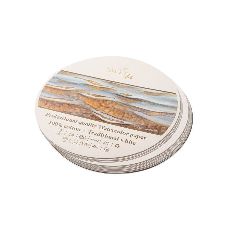 Künstler Aquarellblock Cotton rund, 300 g/m²