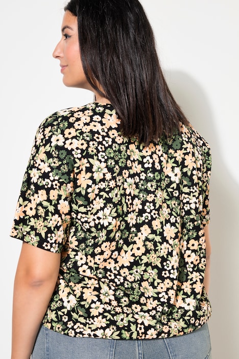 T-Shirt, oversized, Millefleur Print