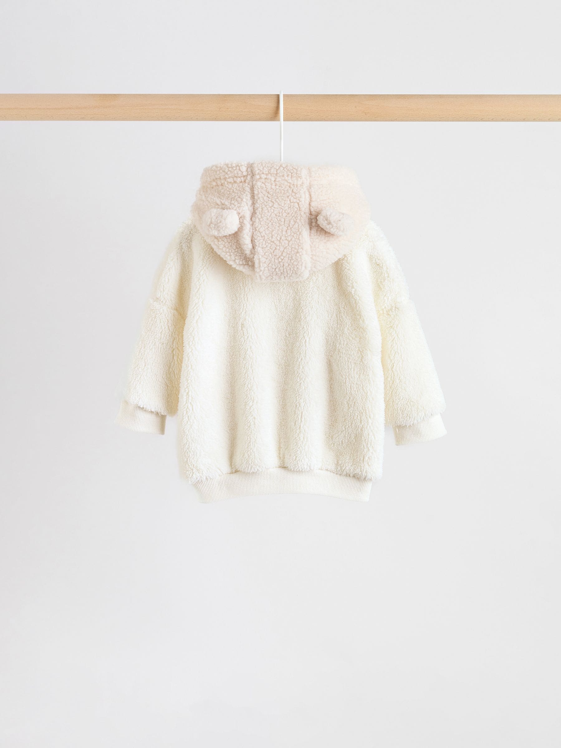 Crème - Borg Hooded Sweat and Jogger Baby Set (0mths-2yrs)