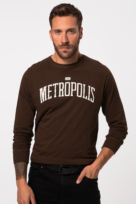 Langarmshirt, Rundhals, Metropolis Print, Tall