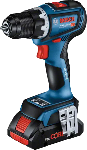 BOSCH COMBI-KIT 4 18V TOOLS: GSR 18V-90C + GWS 18V-15 PSC + GKM 18V-50 + GGS 18V-23 PLC + 1 4.0 AH BATTERY (PROCORE) + 2 5.5 AH BATTERIES (PROCORE) + GAL 1880CV (L) PROFESSIONAL