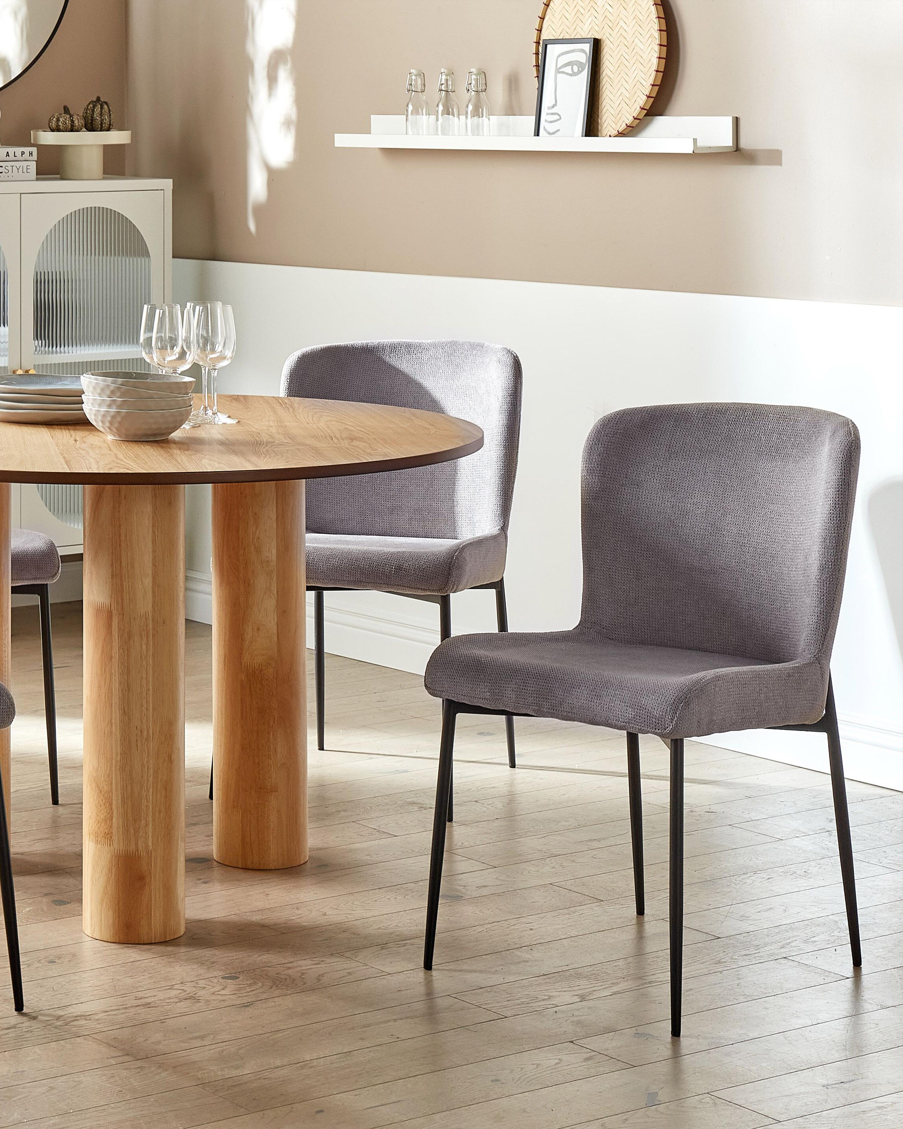 Set van 2 eetkamerstoelen ADA Donkergrijs