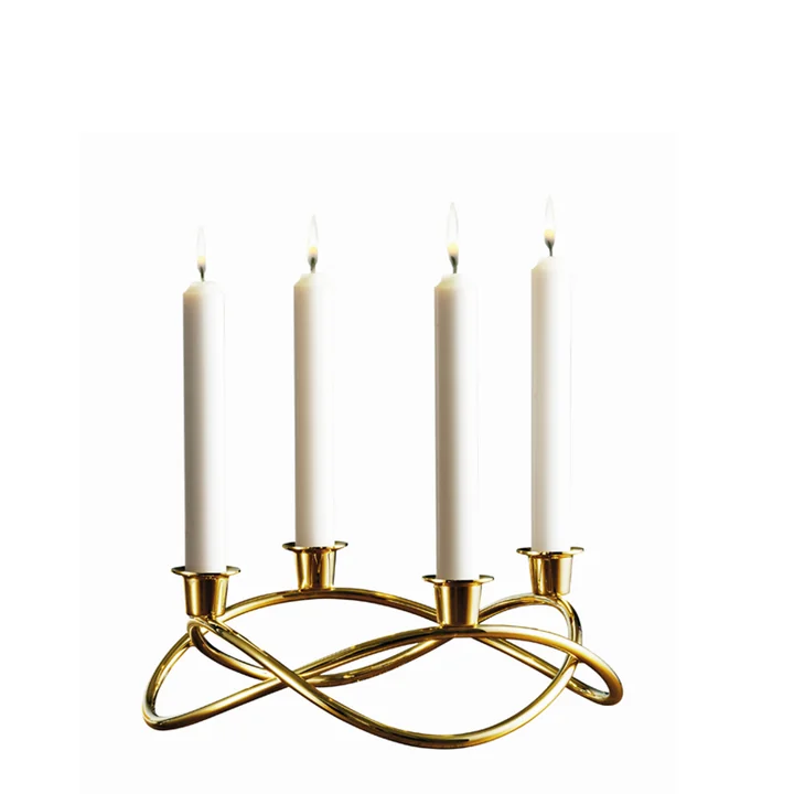 Georg Jensen - Season Kerzenhalter, vergoldet