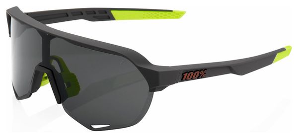 Lunettes 100% S2 Soft Tact Cool Grey / Smoke Lens   Verres Transparent