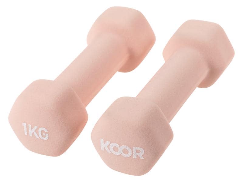 KOOR Kurzhantel-Set 1 kg, Caramel Ideal für das Training zu Hause
