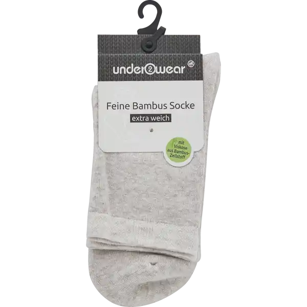 Feine Soft Bambussocken beige mel. 39 / 42